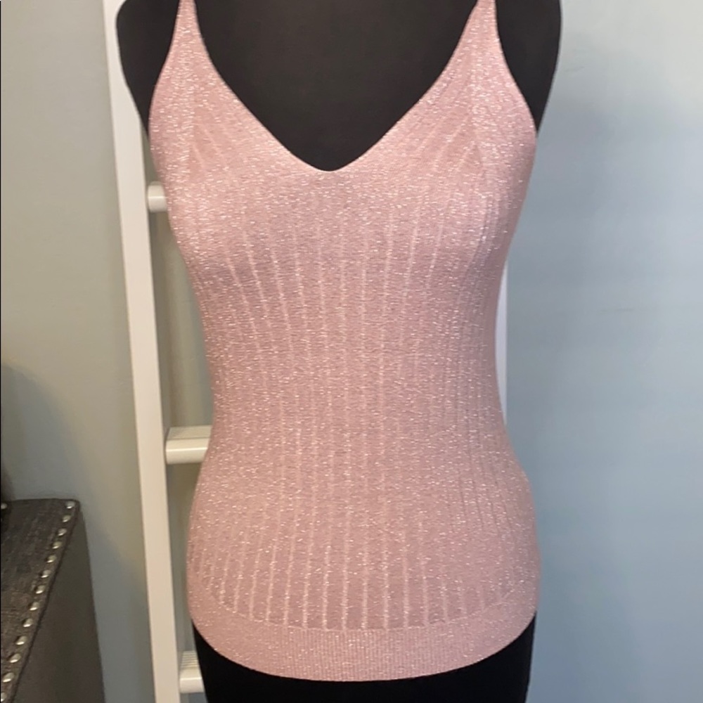 2bella pink sparkle tank top